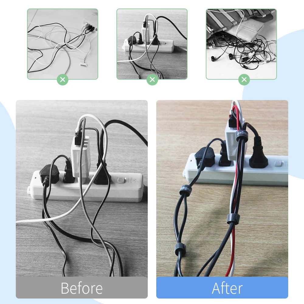 Essager Cable Organizer Wire Winder Clip Earphone Mouse Charger Cord Protector USB Cable Clip Management Holder for iPhone cable organizer cable protector cable wire protector cable management bracket