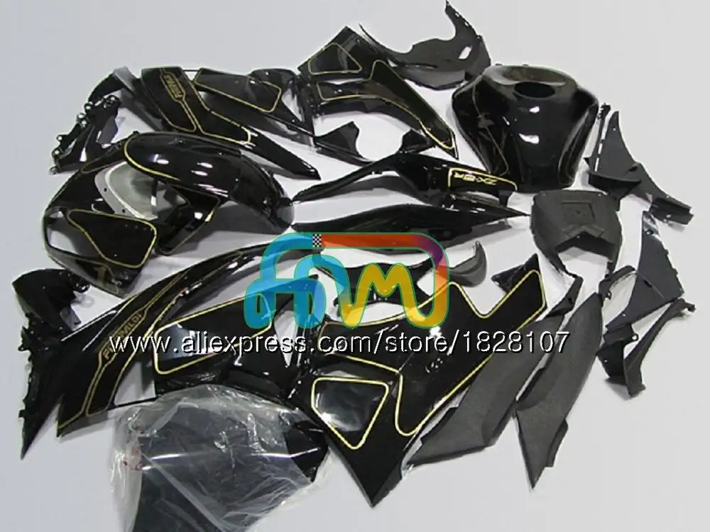 Корпус для KAWASAKI ZX636 ZX600 ZX-6R ZX 6R ZX 636 600CC 9BS. 0 ZX-636 ZX6R 09 10 11 12 2009 2010 2011 2012 обтекатель зеленого, красного, черного цвета - Цвет: No. 24