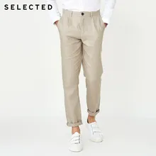 Выбранные Осенние новые мужские льняные Прямые Цветные деловые повседневные брюки S | 418314506