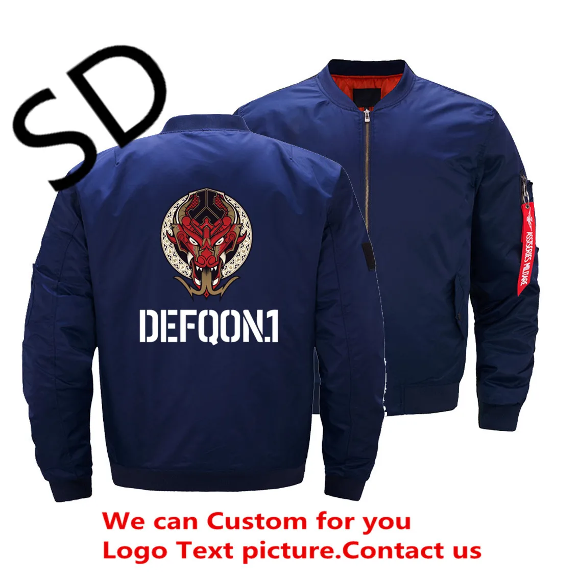 Defqon.1 куртка-бомбер мужская модная Толстая теплая осенне-зимняя Военная мотоциклетная куртка мужская летная Ma-1 пилот ВВС пальто - Цвет: Армейский зеленый