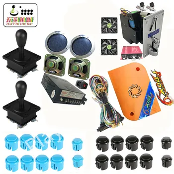 

DIY kit Pandora box 9 1500 in 1 arcade game cabinet machine with jamma board kit with Happ joystick button power supply speaker