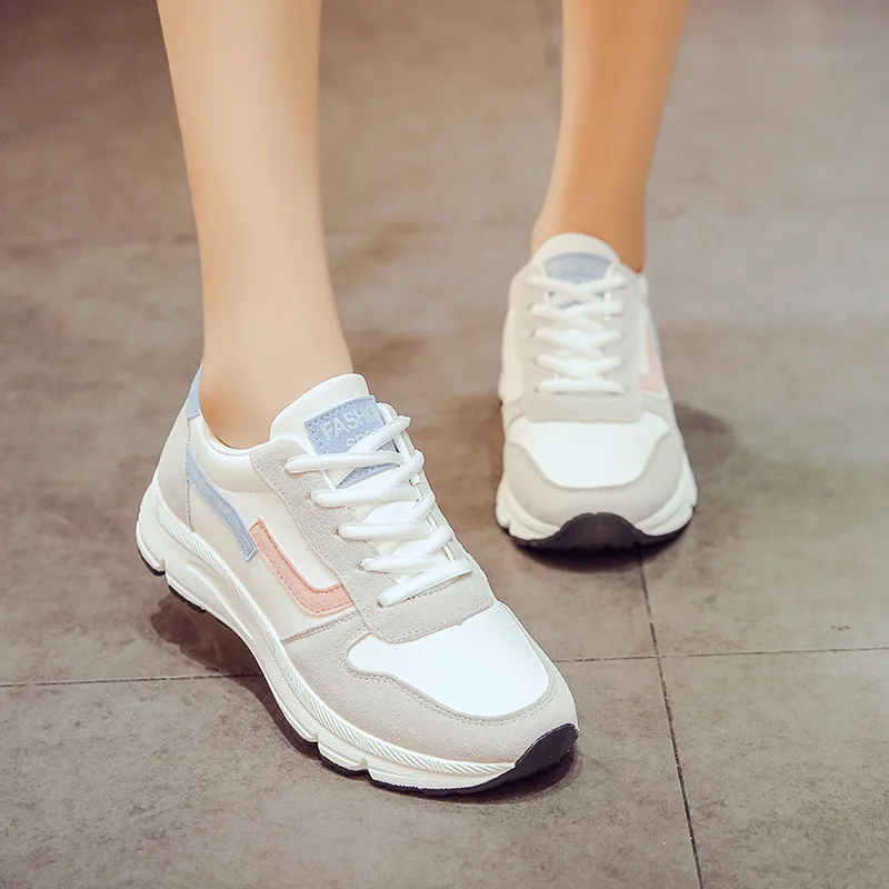 

Autumn WOMEN'S Shoes Versatile Korean-style Athletic Shoes Women's Junior High School Students 2019 New Style White High School
