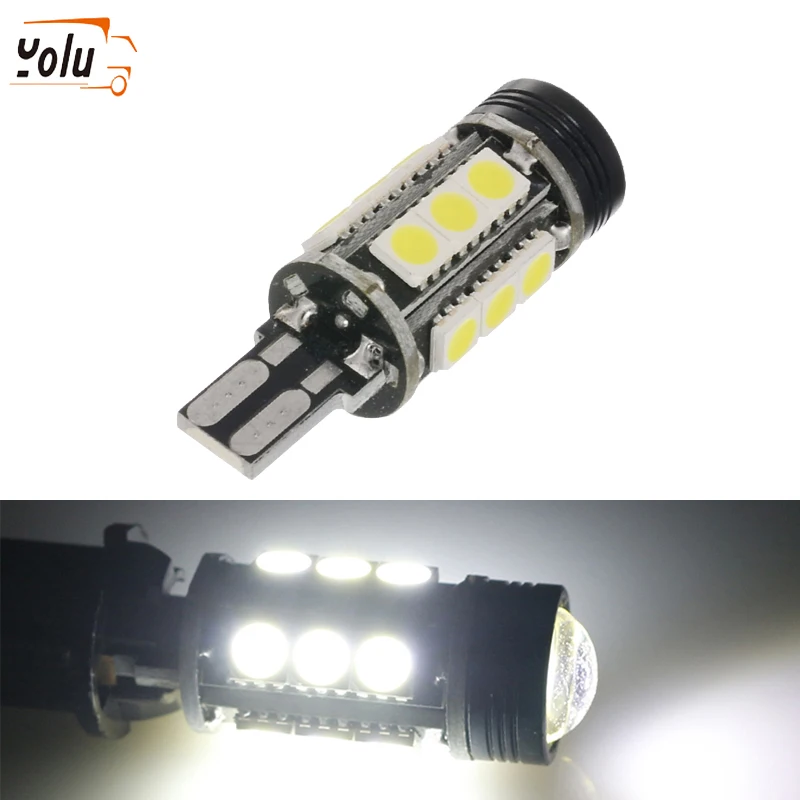 

YOLU 1pcs/2pcs W16W T15 5050 15smd 1.5W Led Reversing Light Fit for Back Up Lamp Tail Lights Fog Lamps