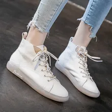 Осенняя женская обувь с мягкой подошвой обувь на плоской подошве с высоким берцем Женская Нескользящая удобная мягкая прогулочная обувь для беременных J2-78