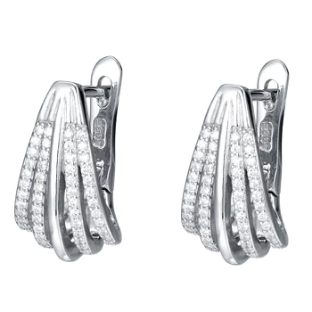 

Fahmi 2020 New Popular 100% 925 Sterling Silver Gold Earrings4-21 High Quality Original Jewellery For Women Party Wedding Gift