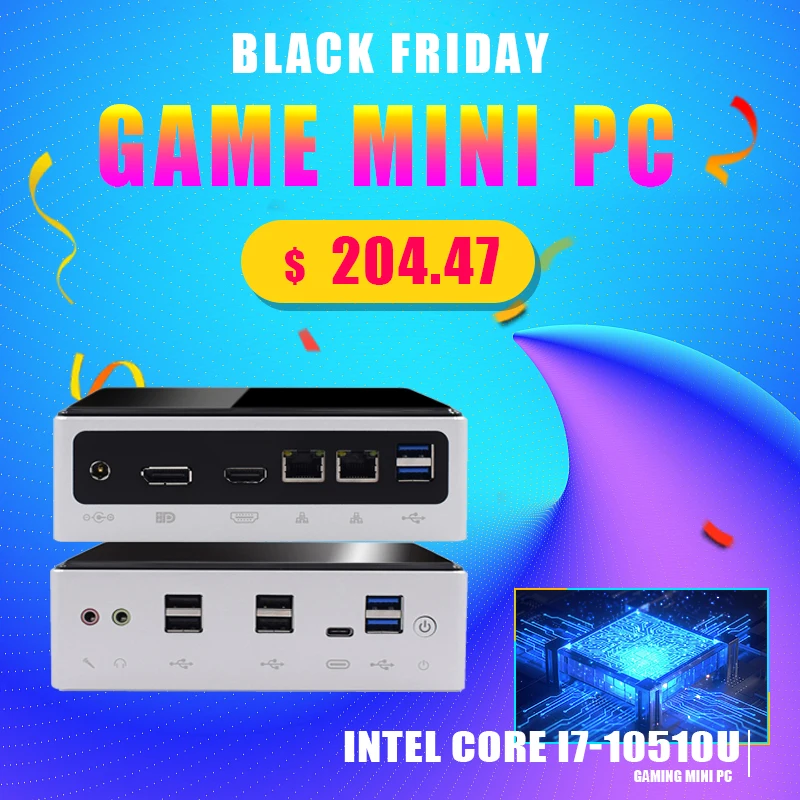 2021 Topton Топ продажа мини ПК Intel i7-10510U i5-10310U i3-10110U 2 * DDR4 Макс 64 Гб M.2 NVMe NUC компьютер Win 10