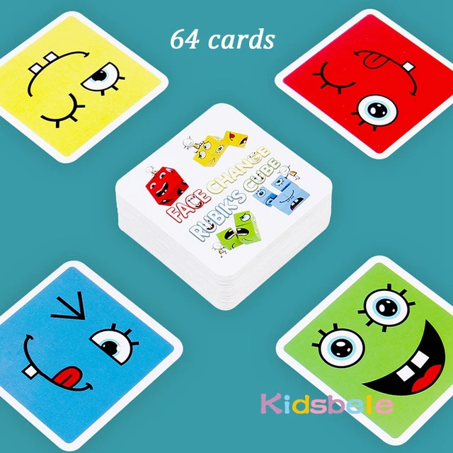 STEM Toys Wood Emotion Blocks For Kids Montessori Toys Expressions Cube Educational Toy For Age 3+ 5