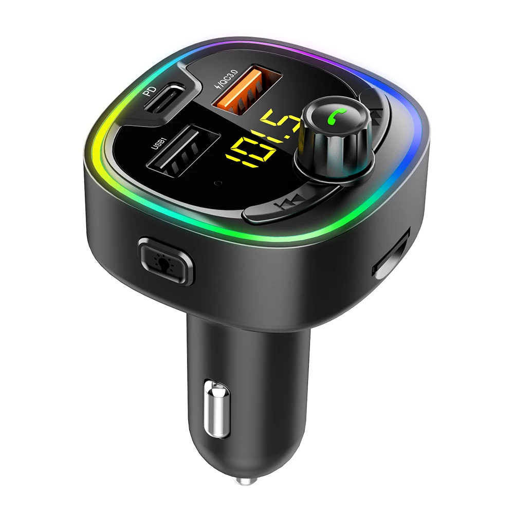 Bluetooth FM Transmitter Car MP3 Player USB Charger Type C PD For
