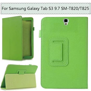 

T825 Case For Samsung Galaxy Tab S3 9.7 T825 T820 Folding Stand Cover PU Luxury Case For Samsung Tab S3 9.7 SM-T820 Tablet Case