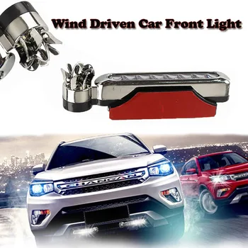 

1Pc Wind Driven Car Front Light Wind Powered 8 Leds Car DRL Daytime Running Light Fog Warning Auto Head Lamp Car Accessories