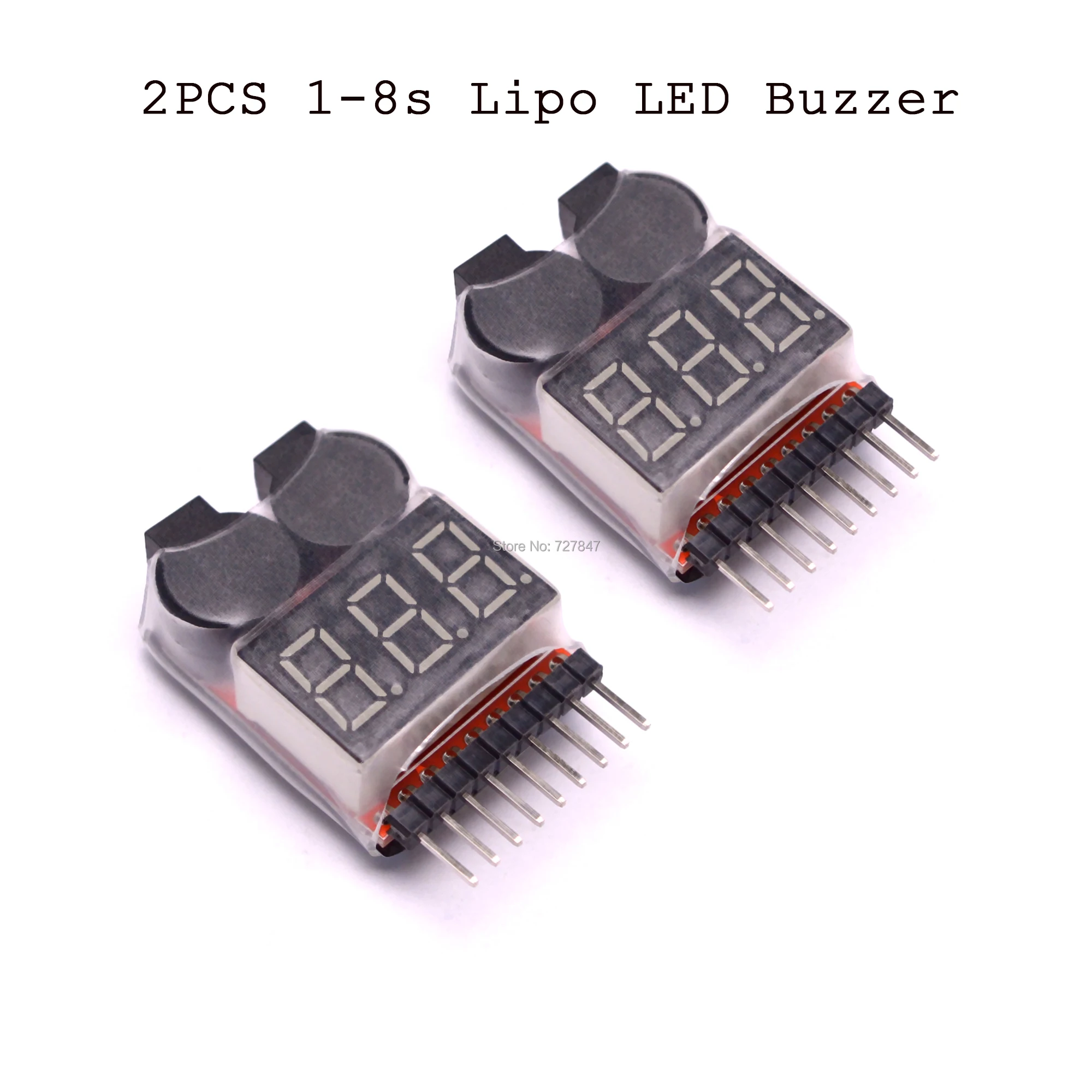 Светодиодный индикатор Lipo напряжения 2 шт./лот 1-8S тестер низкого зуммер