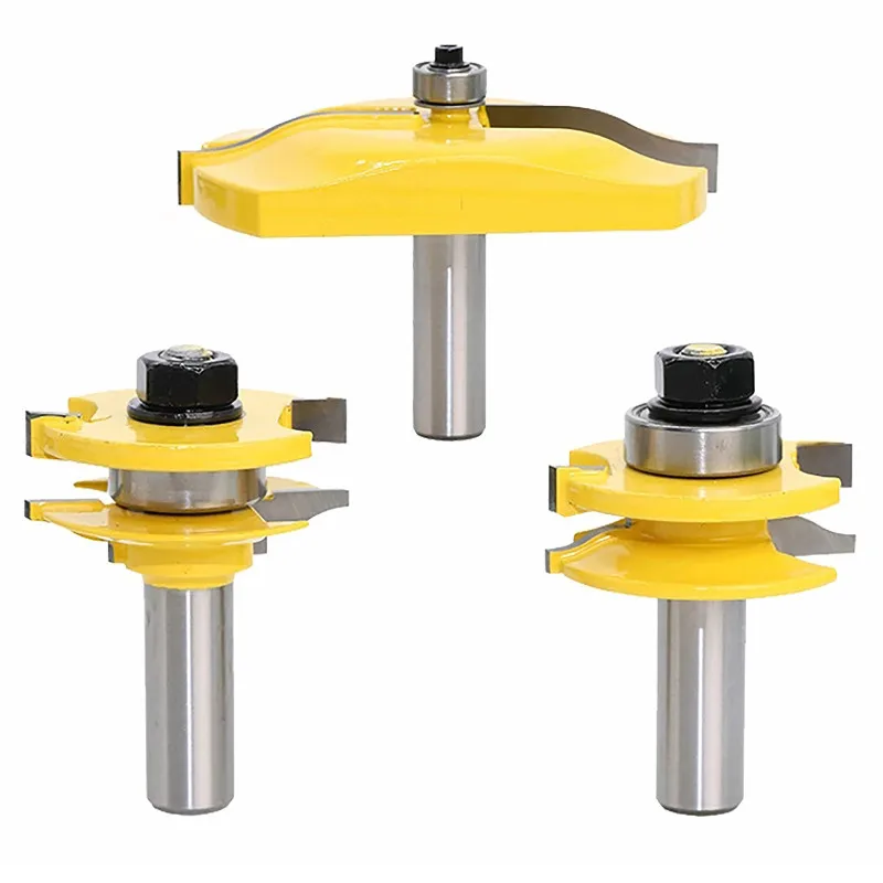 

High-end 3 piece set 1/2 handle door milling cutter woodworking milling cutter woodworking cabinet door milling cutter tool