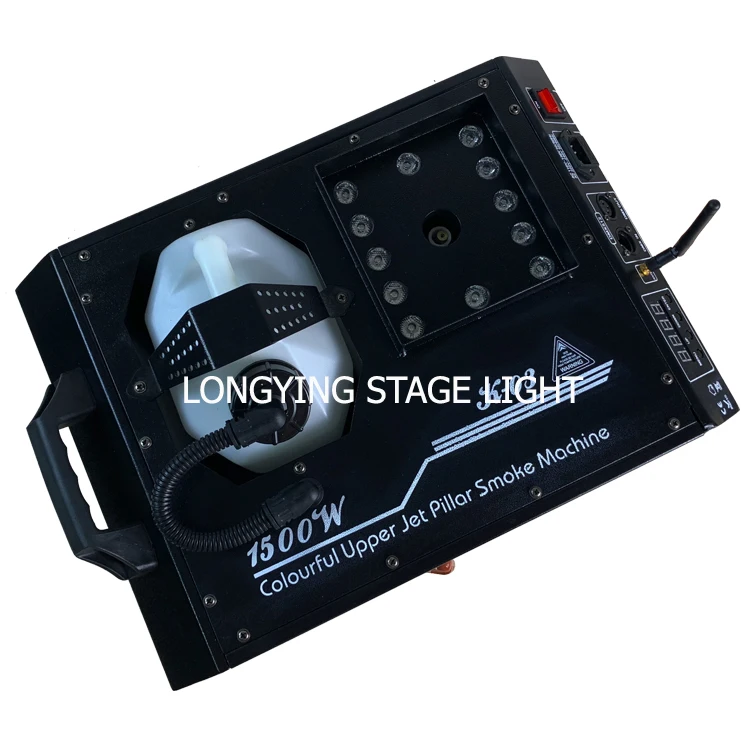 ; 8 шт./лот LED генератор дыма 1500w Светодиодная дым-машина 12x3W Противотуманные фары машины светодиодный DMX 512 со специальным эффектом немедленно прекратите весело