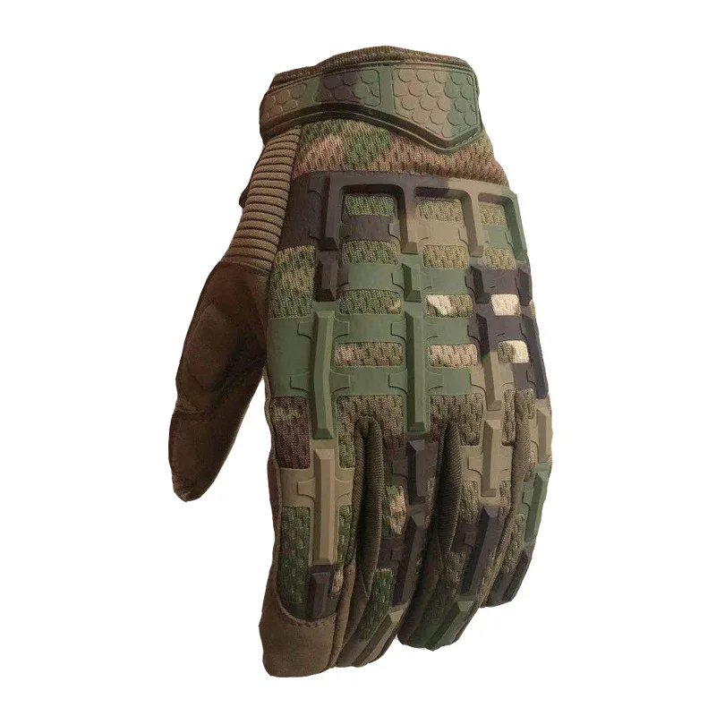Men Full Finger Gloves Military Tactical Army Airsoft Combat Glove Paintball Shooting Bicycle Driving Antiskid Camouflage Gloves - Цвет: Camouflage 2
