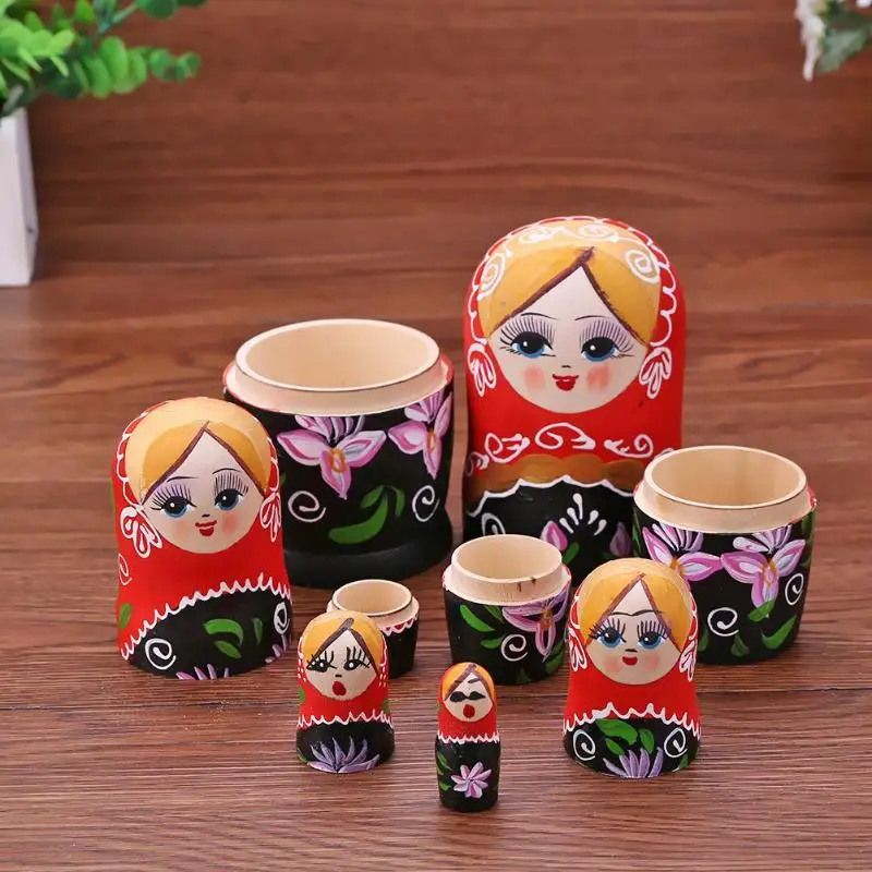 5 шт. русские Matryoshka куклы игрушки деревянные матрешки куклы ремесла для детей подарок ремесло кукла деревянные игрушки для детей Классическая коллекция