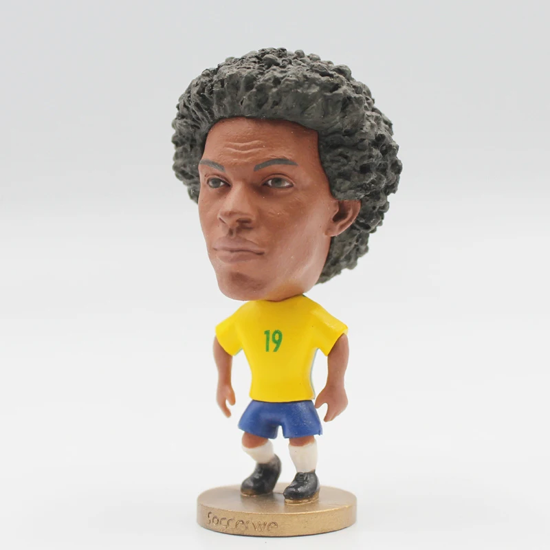 Куклы C. Ronaldo Neymar Robben Beckham 6,5 см 2,5 дюйма Статуэтка из смолы - Цвет: WILLIAM