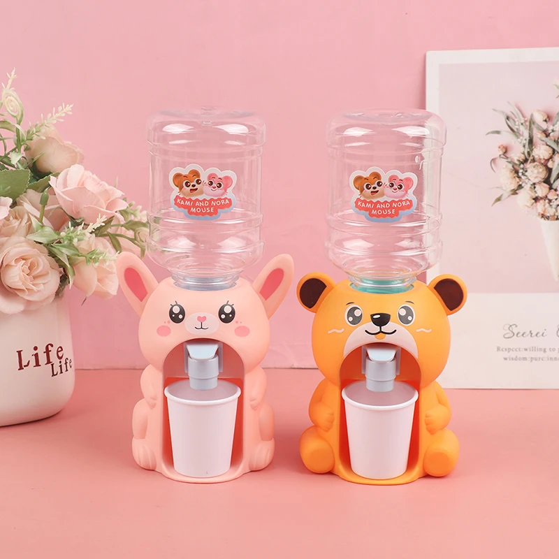 Cartoon Kitchen Toy Mini Water Dispenser For Children Gift Cute Water Juice Milk Drinking Fountain Simulation