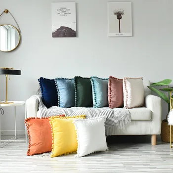 

​1/2/4 Pcs Solid Velvet Decorative Cushion Cover Throw Pillow Case 45x45cm Pillowcase Home Decor For Sofa Seat Pillows Cover D30