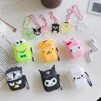 

For AirPods Case Cute Cinnamoroll Melody Kuromi Purin Frog Earphone Cases For Apple Airpods Cover Cartoon For Earpods Earbuds