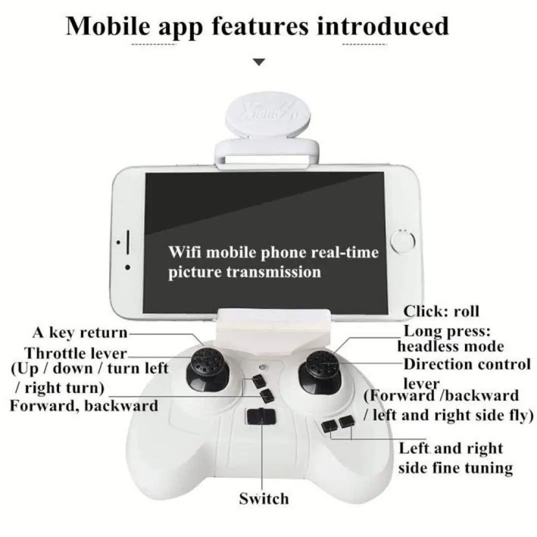 

Mini Firefly Quadcopter 3D Rolling Headless Mode WiFi Camera