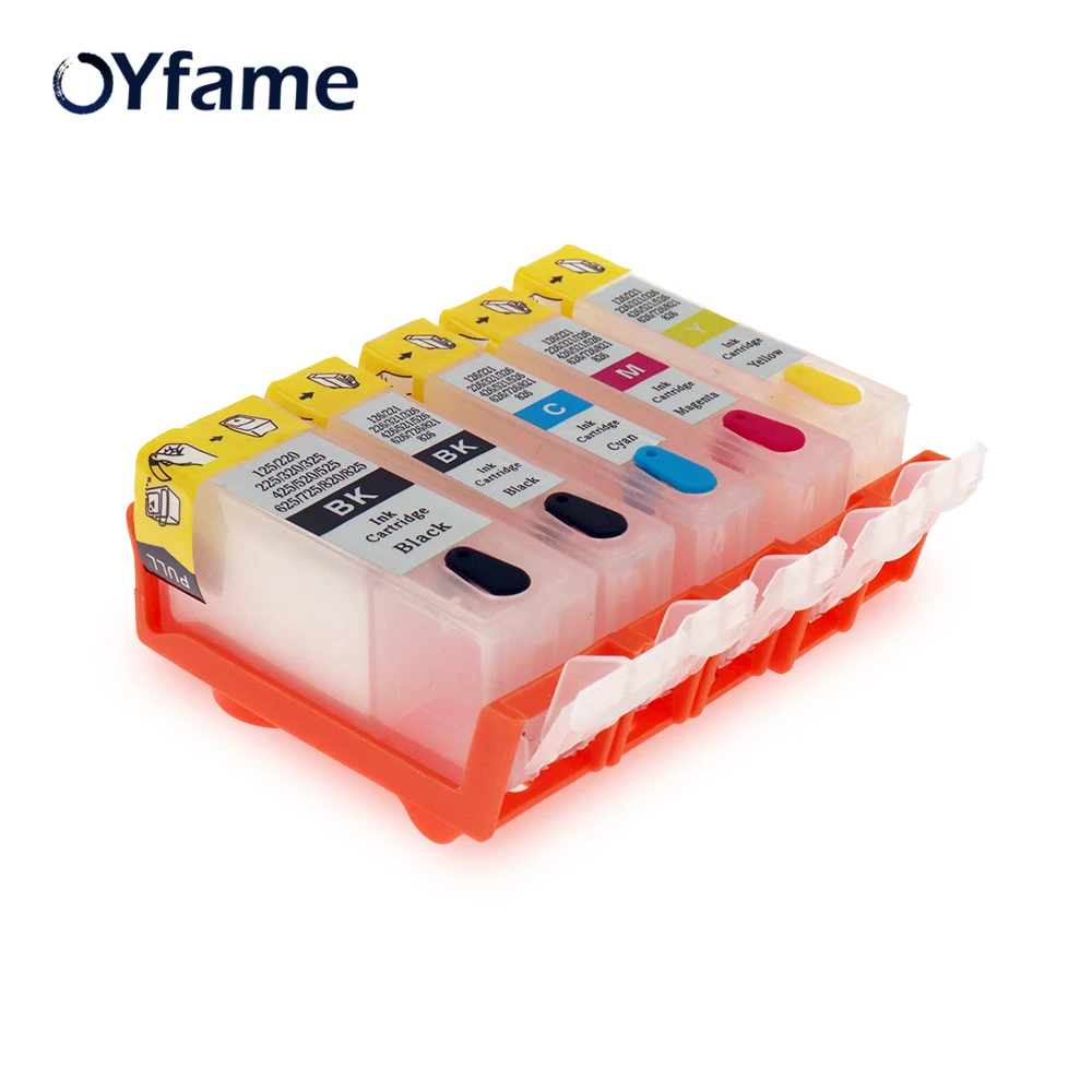 Картридж с чипом для принтера Canon MG5240 MG5140 MG5340 IP4840 IP4940 MX884 5 цветов|ink cartridge|refillable ink