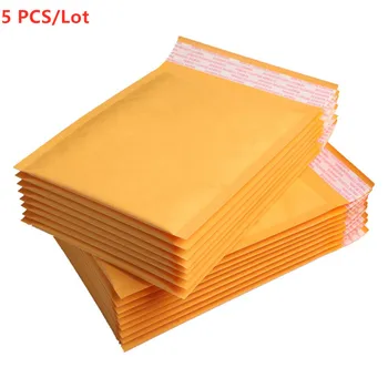 

5 PCS/Lot 110x150mm Kraft Paper Mailers Bubble Envelopes Bags Mailers Padded Shipping Envelope With Bubble Mailing Bag