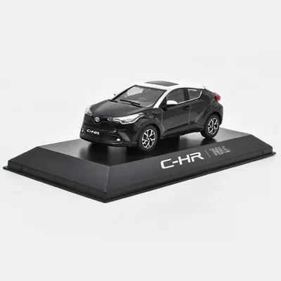Высококачественная оригинальная модель из сплава 1:43 Toyota C-HR, имитация коллекции подарков, литая металлическая модель автомобиля - Цвет: Black and white