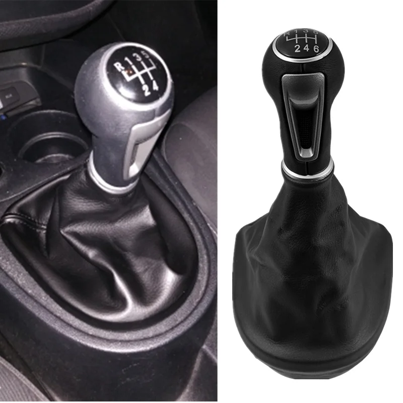 5/6 Speed Manual Gear Shift Knob w/ Gaiter Boot Cover Fit For Seat Altea Leon LQ 