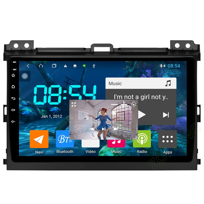 Автомагнитола 2 din для Toyota Land Cruiser Prado 120 4 + 64 ГБ DSP 4G Android 10 GPS навигация|car dvd player|gps