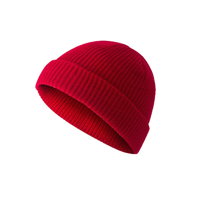 Шапки без полей, шапка в стиле хип-хоп, шапка с черепом, уличная вязаная шапка для женщин и мужчин, акрил, унисекс, повседневная однотонная шапка с тыквой, переносная шапка с дыней, зимняя
