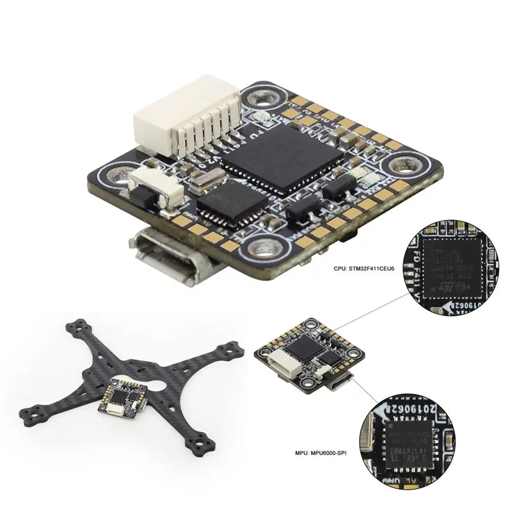 Контроллер полета HGLRC 16x16 FD411 2 4s для стека FD413 FPV Racing Drone|Детали и аксессуары| |