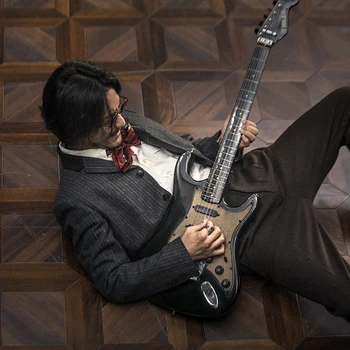 

mens suit jacket blazers Autumn and winter British style retro striped suit Woolen woolen business casual slim suit jacket