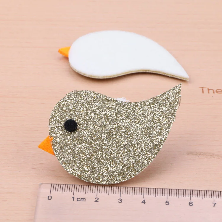 5 5pcs/Lot Glitter Kawaii Animal Bird Patch Stikers Cute Jewelry DIY Garement Hair Jewelry headband Clip Headwear Decoration 70mm - Цвет: 5
