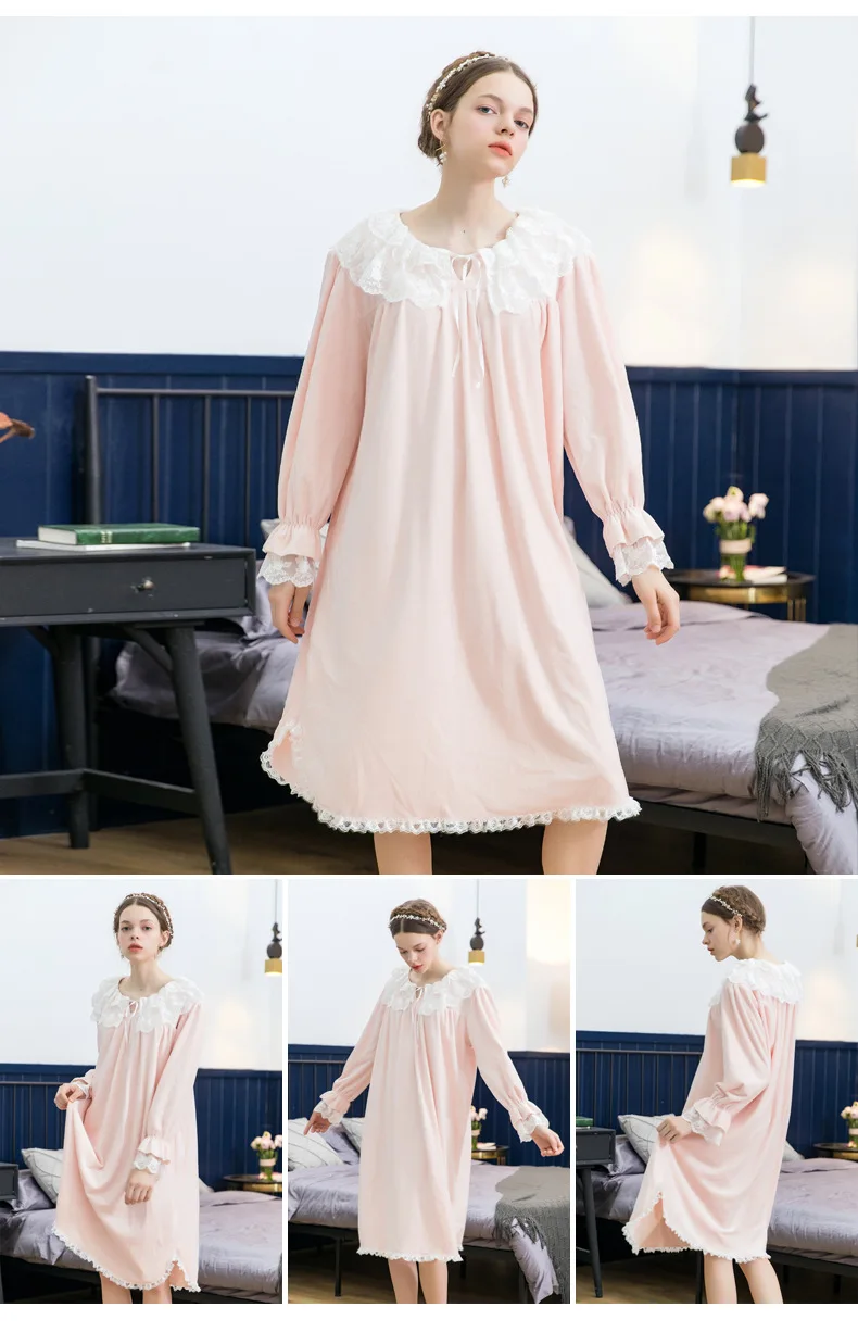 Фланелевая бархатная ночная рубашка; Милая Домашняя одежда с длинными рукавами и вышивкой для девочек
