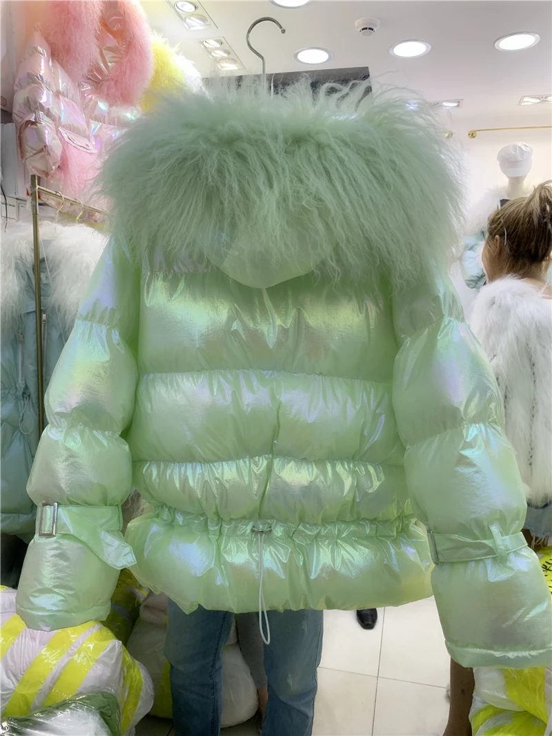 Парка из овечьего меха, Женское пальто с хлопковой подкладкой,, зимнее пальто, куртка, Женская Стеганая куртка из овечьего меха, теплое пальто, Студенческая парка с капюшоном