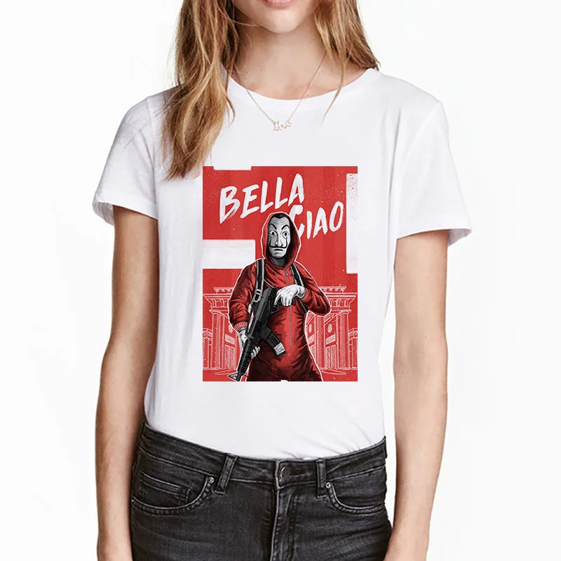 Новые деньги Heist футболка House of Paper La Casa De Papel Camiseta женская летняя обувь на каждый