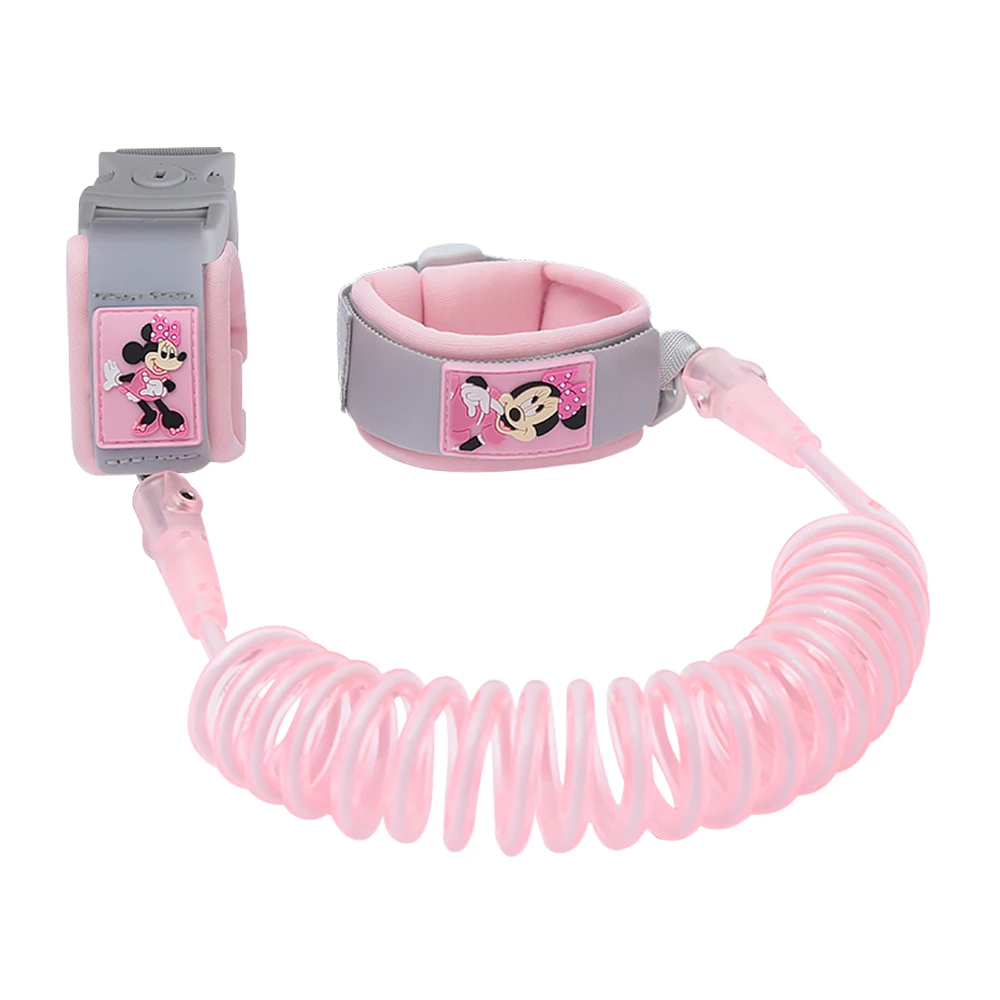 Minnie Pink Дисней детская Тяговая веревка детский браслет против потери веревка против потери 1,8 метров детский ремень против потери детский ремень безопасности - Цвет: Minnie Pink