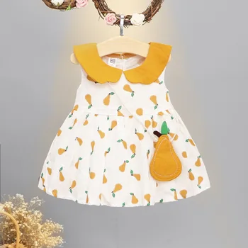 

Infant Clothing For Baby Dresses Girl Summer Sleeveless Birthday Little Girls Casual Dress Cotton Printed Toddler Princess Dress