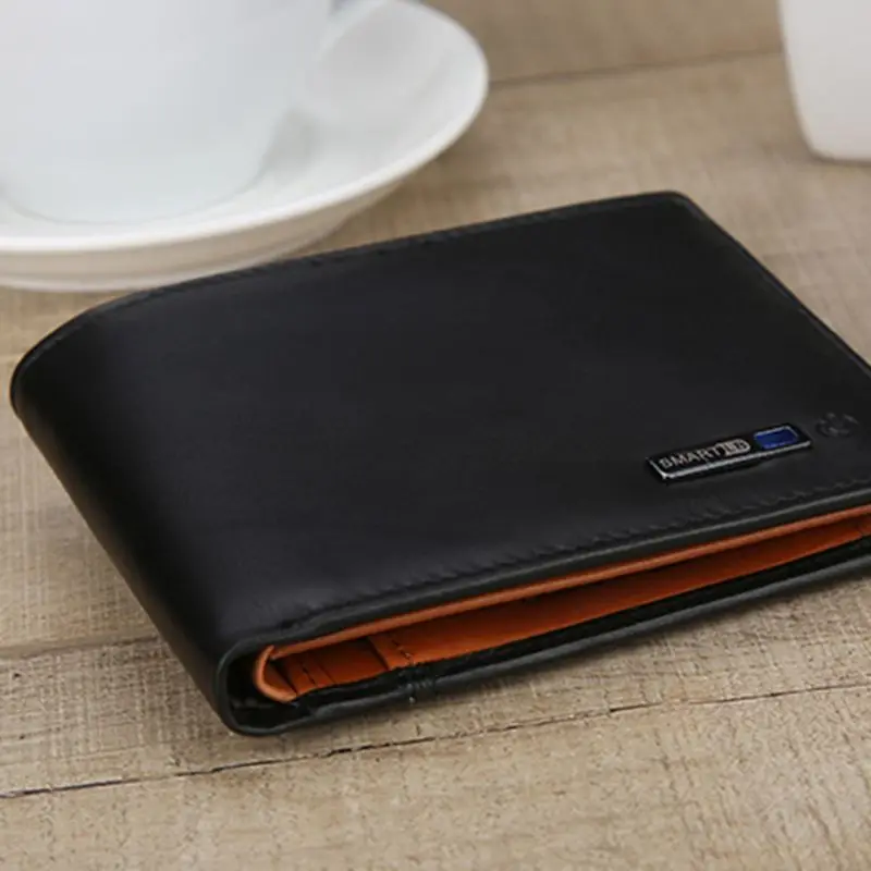 Для мужчин пояса из натуральной кожи Bluetooth Smart Wallet анти потеря gps трекер кошелек кредитный держатель для карт A69C