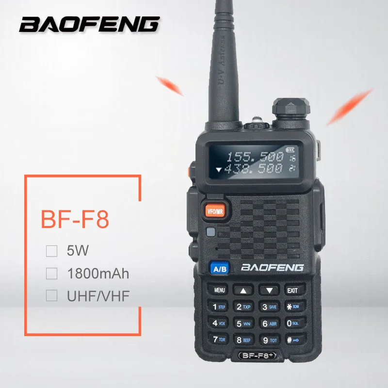 Портативная рация Baofeng BF F8 Plus 5 Вт улучшенная версия радиоприемник UHF VHF