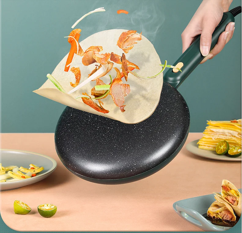 Cast Iron Plate Pancake Crepe Maker Machine grilled meat plate Iron squid  baker French Pancake crepe Maker baker iron with tools - AliExpress