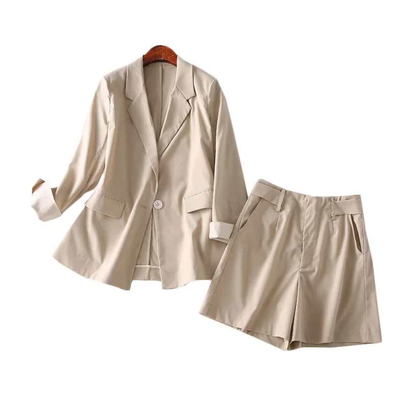 

A Generation of Elegant Versatile One-Button Suit Trouser Legs Buckle Two-Piece Women's Entity