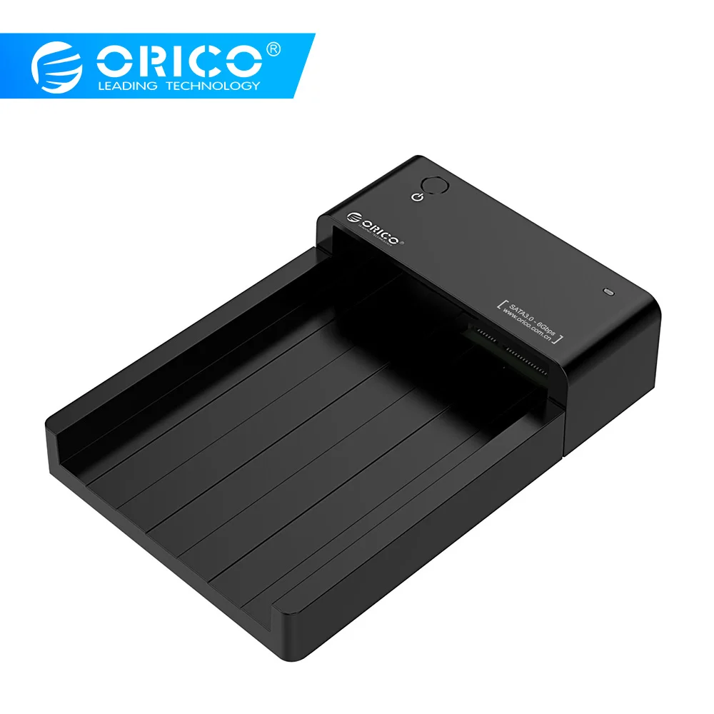 Цена ORICO 2,5 3,5 дюймов HDD SSD док станция SATA для usb Тип B внешний корпус жесткого диска Поддержка 8 ТБ диск инструмент бесплатно