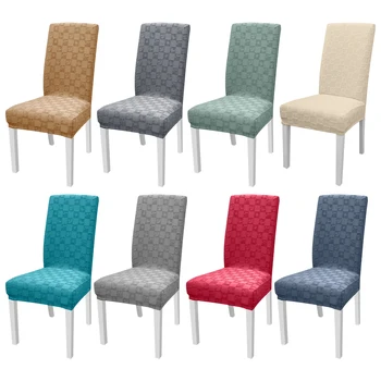 

Solid Color Seat Cover Stretch Slipcovers Chair Cover Universal Dining Room Removable Washable fundas para sillas de comedor