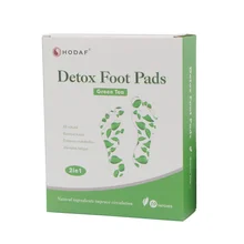 Пластырь для ног зеленого чая способствует циркуляции крови, детоксикации естественных растений, подушечки для ног 10 шт