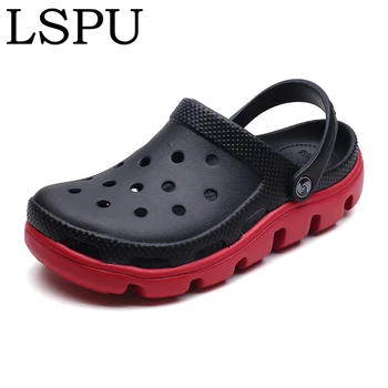 

Unisex Summer Slippers Crocks Jelly Shoes Slip On Breathable Flat Sandals Cool Beach Shoes Lightweight Clogs Men Women Plus Size