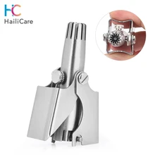 Ручной триммер для волос в носу из нержавеющей стали, ручная стирка Vibrissa, инструмент для ухода за волосами, устройство для бритья для мужчин и женщин