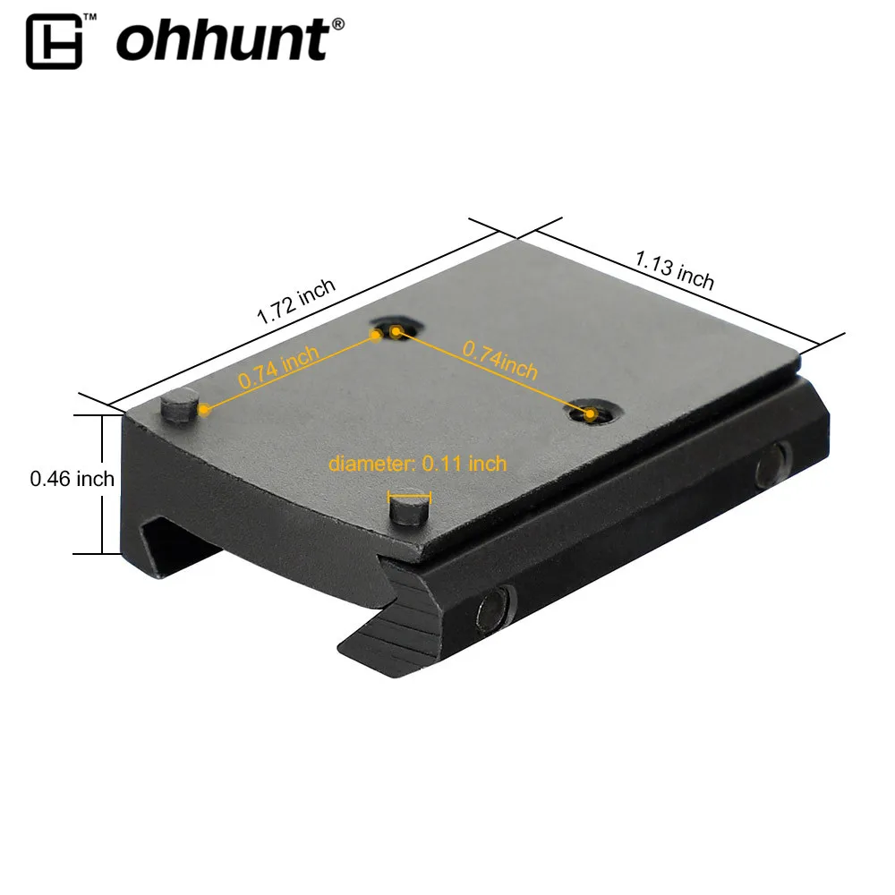ohhunt Mini Red Dot Mounts Optics Sight Scope Low 20mm Mount Base