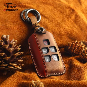 

KEYYOU Car Key For Case Keychain Key Bag For Land Rover Range Rover Evoque Discovery 5 Buttons Leather Key Cover Accessories