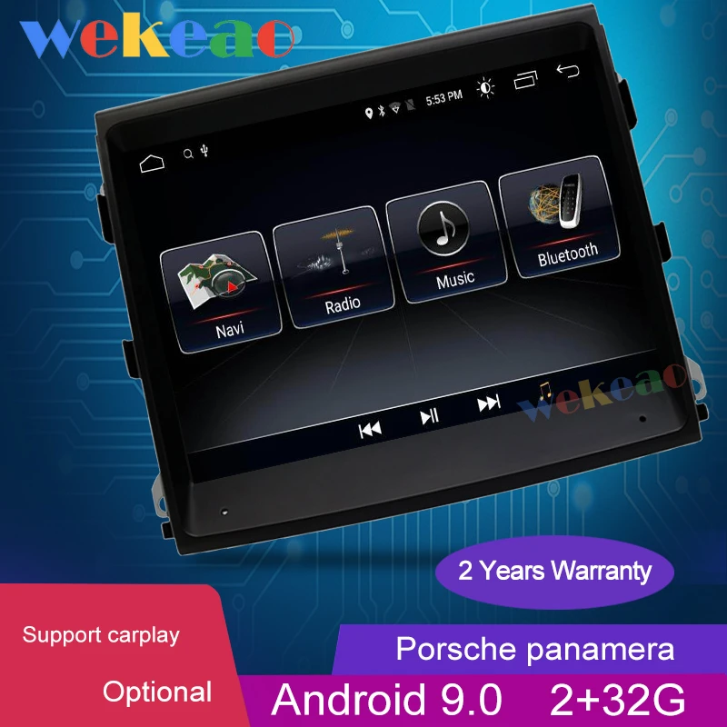 Wekeao 8 4 &quotсенсорный экран 2 Din Android 9 0 автомобильное радио с GPS для Porsche машина Panamera Dvd